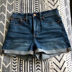 Madewell high waist denim shorts